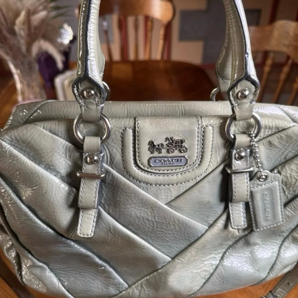 Coach Leather handbag Grey - Picture 2 of 12
